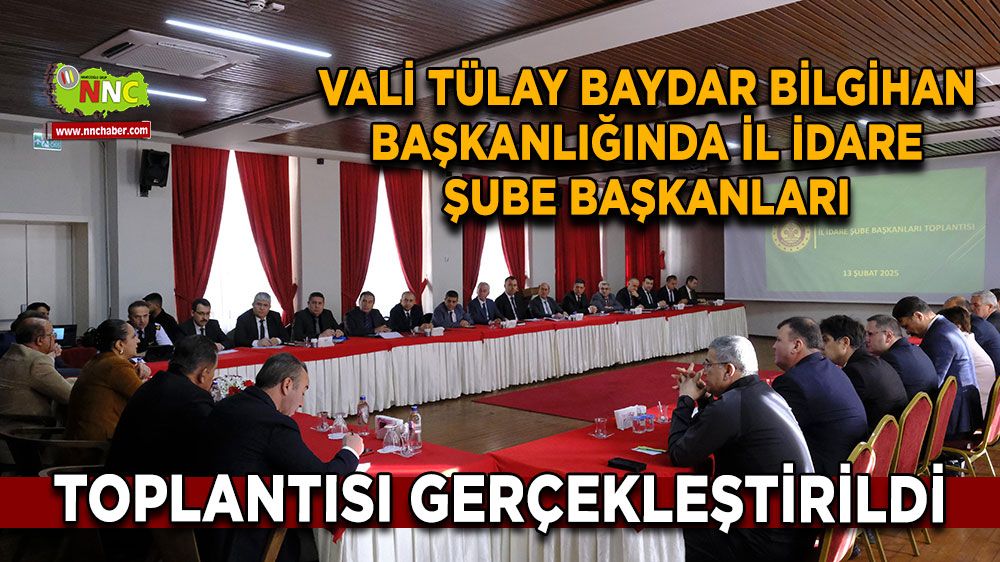 Vali Tülay Baydar Bilgihan'ın başkanlığında İl İdare Şube Başkanları toplantısı düzenlendi.