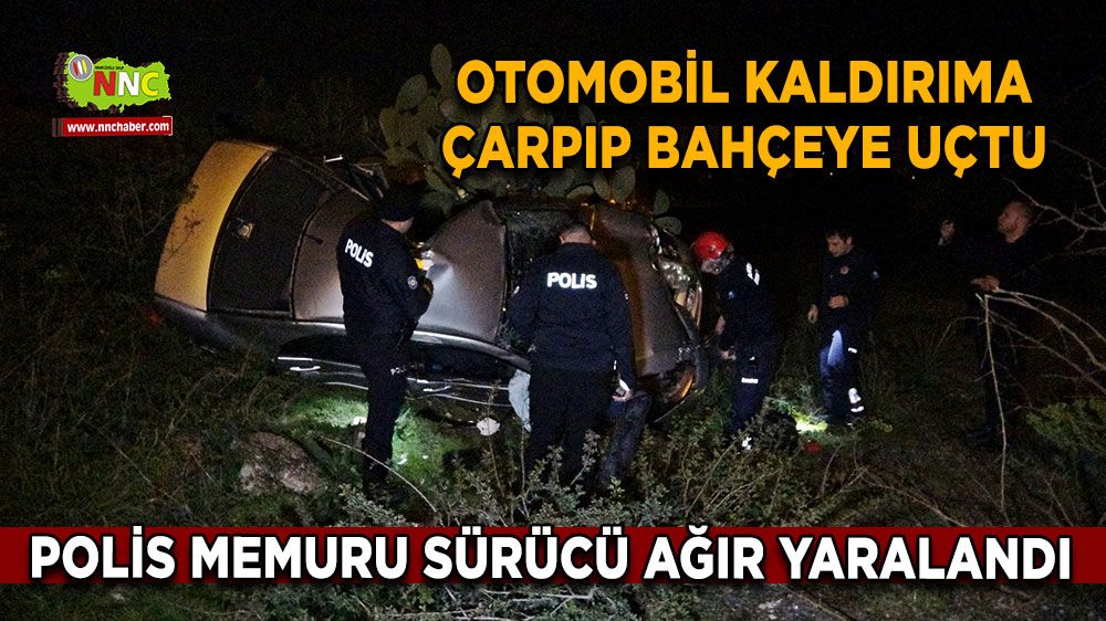 Antalya'da polis memuru trafik kazası geçirdi! Araç parçalandı, sürücü ağır yaralandı