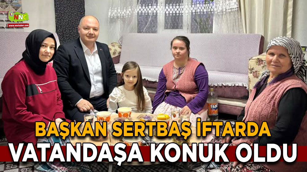 Başkan İbrahim Sertbaş iftar sofrasında vatandaşa konuk oldu