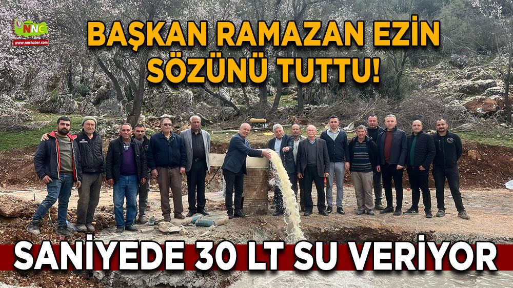 Başkan Ramazan Ezin sözünü tuttu! Saniyede 30 lt su veriyor