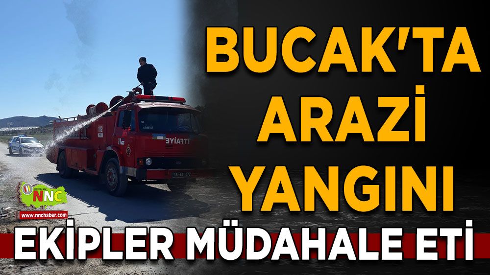 Bucak'ta arazi yangını Ekipler müdahale eti