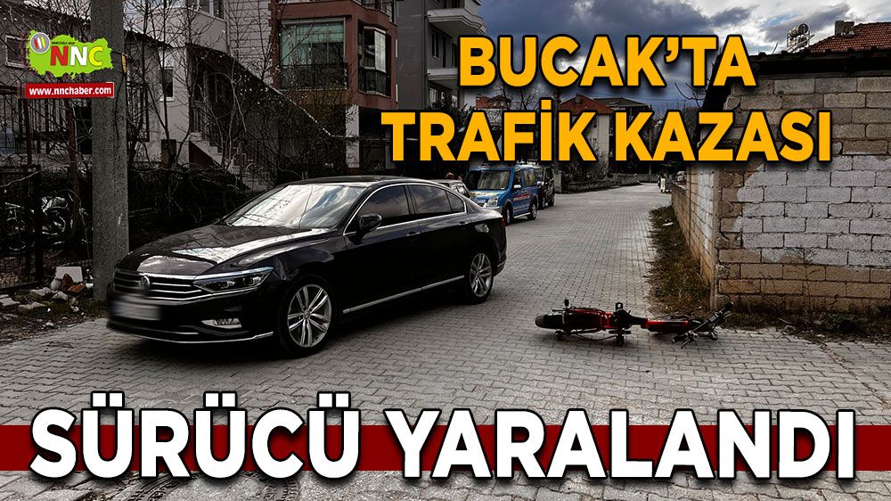 Bucak'ta elektrikli bisiklet sürücüsü hastanelik oldu