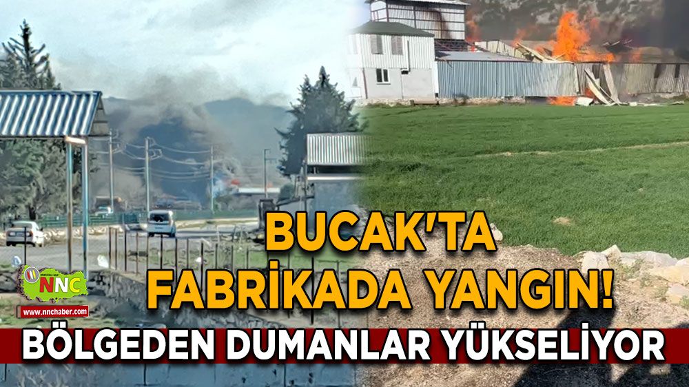 Bucak'ta fabrikada yangın! Bölgeden dumanlar yükseliyor