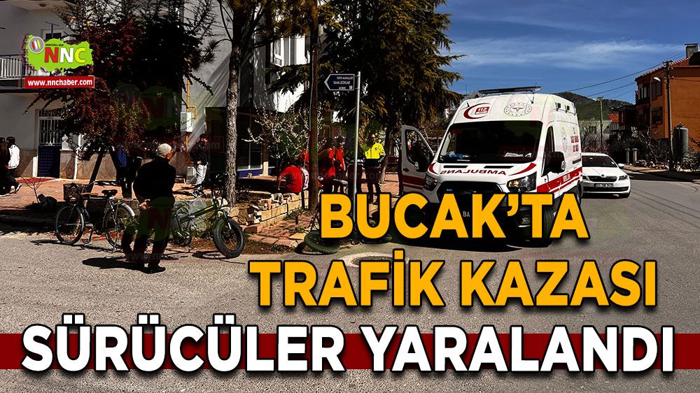 Bucak'ta motor ve elektrikli bisiklet kazası Sürücüler yaralandı