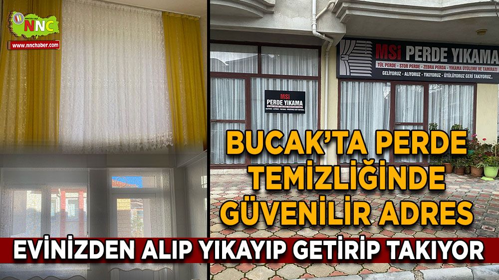 Bucak’ta perde temizliğinde güvenilir adres Evinizden alıp yıkayıp getirip takıyor