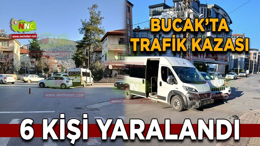 Bucak'ta trafik kazası 6 öğrenci yaralandı 