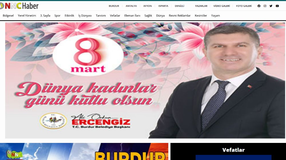 Burdur Belediyesi 8 Mart Kadınlar Günü Banner