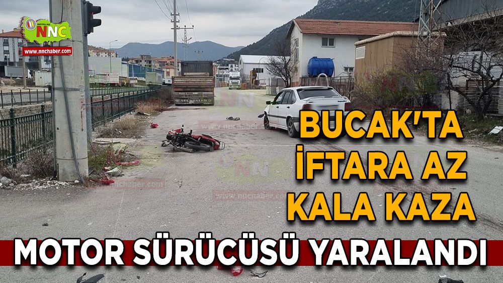 Burdur Bucak'ta motosiklet kazası! 1 kişi yaralandı