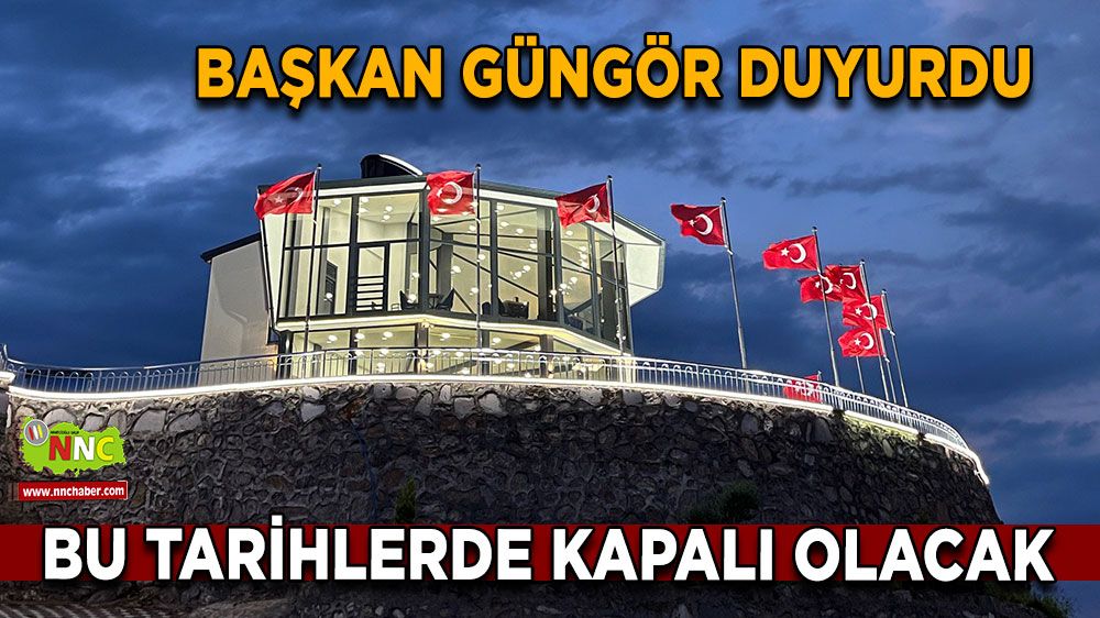 Devlet Bahçeli Seyir Terası, olumsuz hava koşulları nedeniyle kapatıldı