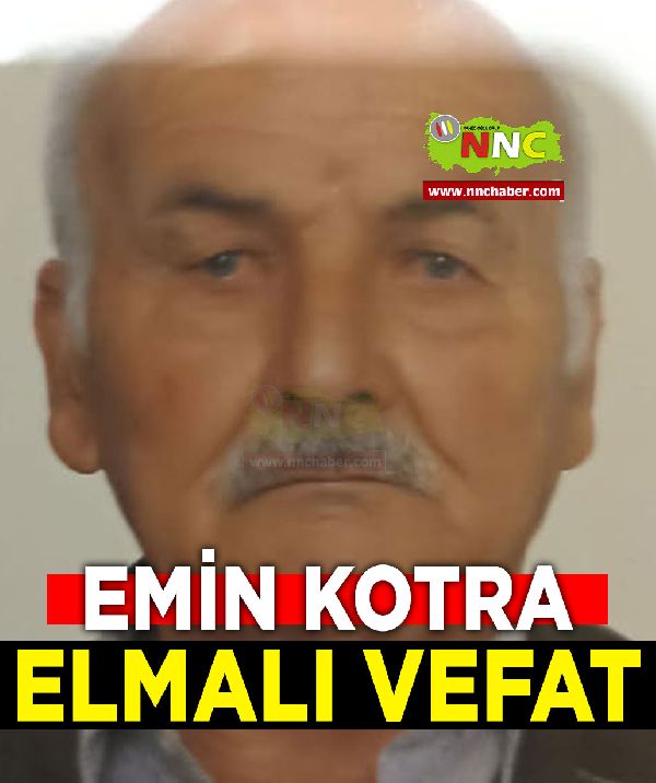 Elmalı Vefat Emin Kotra