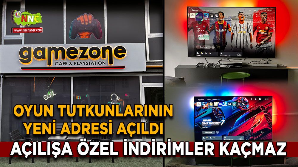 Gamezone Kafe Playstation Salonu Bucak’ta açıldı Açılışa özel indirimler kaçmaz