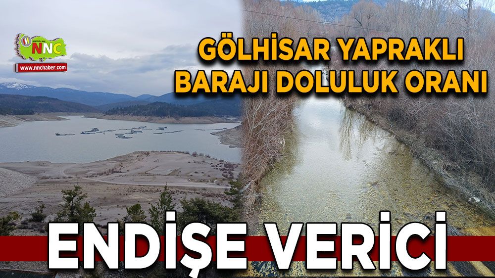 Gölhisar Yapraklı Barajı doluluk oranı endişe verici