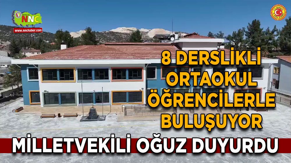 Karamanlı’da 8 derslikli yeni ortaokul eğitime hazır