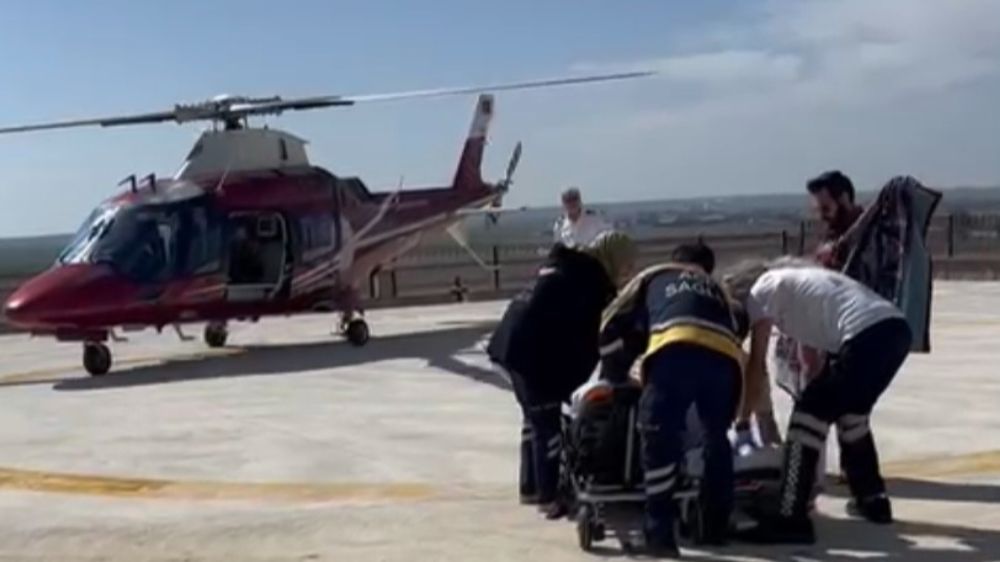  Kulu'da kalp krizi geçiren hasta için helikopter ambulans havalandı