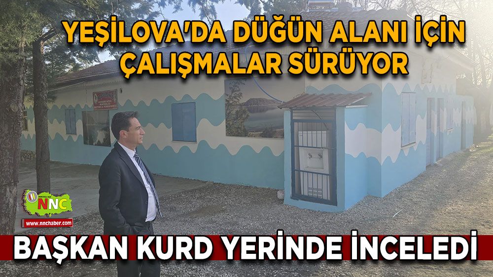 Yeşilova'da düğün alanı için çalışmalar sürüyor