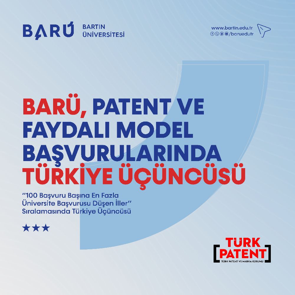 BARÜ, patent ve faydalı model başvurularında Türkiye üçüncüsü