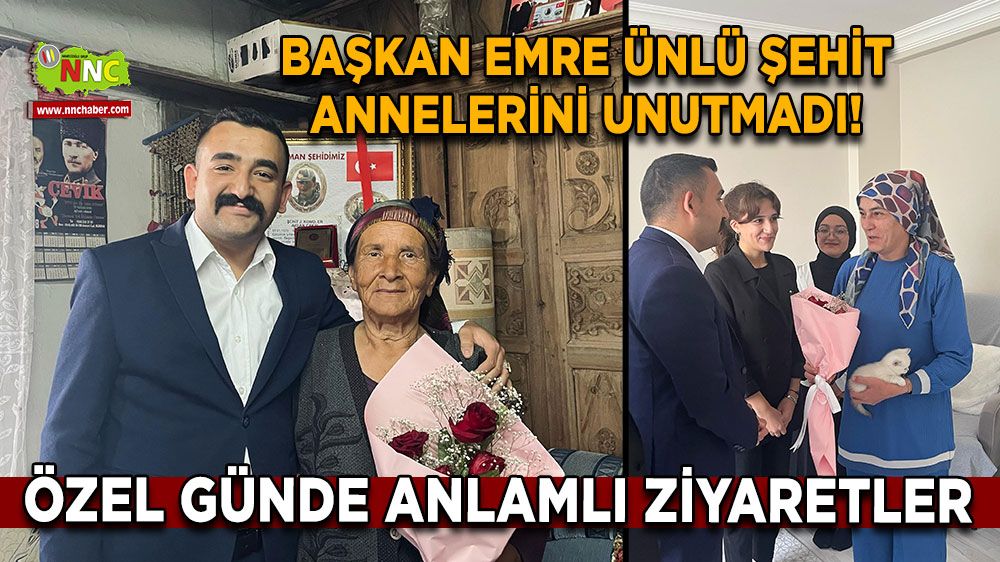Başkan Emre Ünlü şehit annelerini unutmadı! Özel günde anlamlı ziyaretler