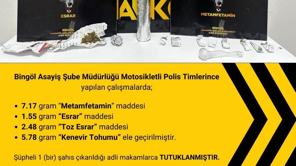 Bingöl’de uyuşturucuya geçit yok