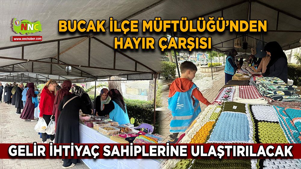 Bucak İlçe Müftülüğü’nden hayır çarşısı Gelir ihtiyaç sahiplerine ulaştırılacak