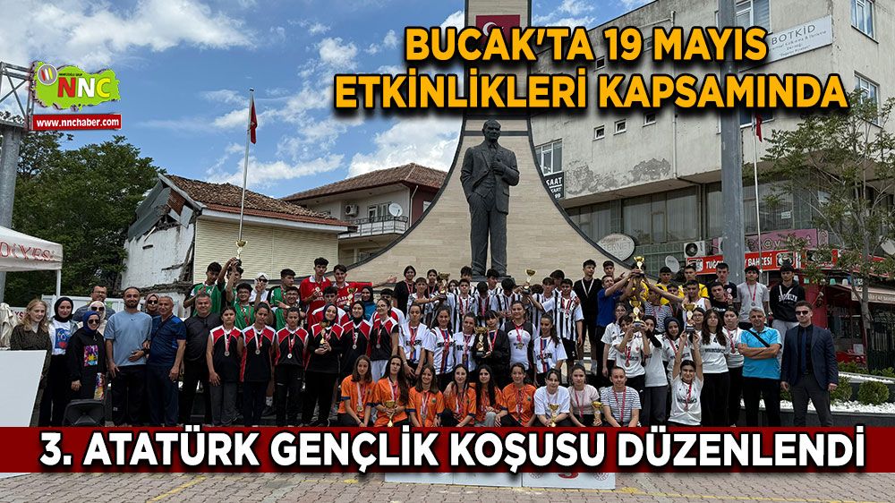 Bucak'ta 19 Mayıs etkinlikleri kapsamında 3. Atatürk Gençlik Koşusu düzenlendi
