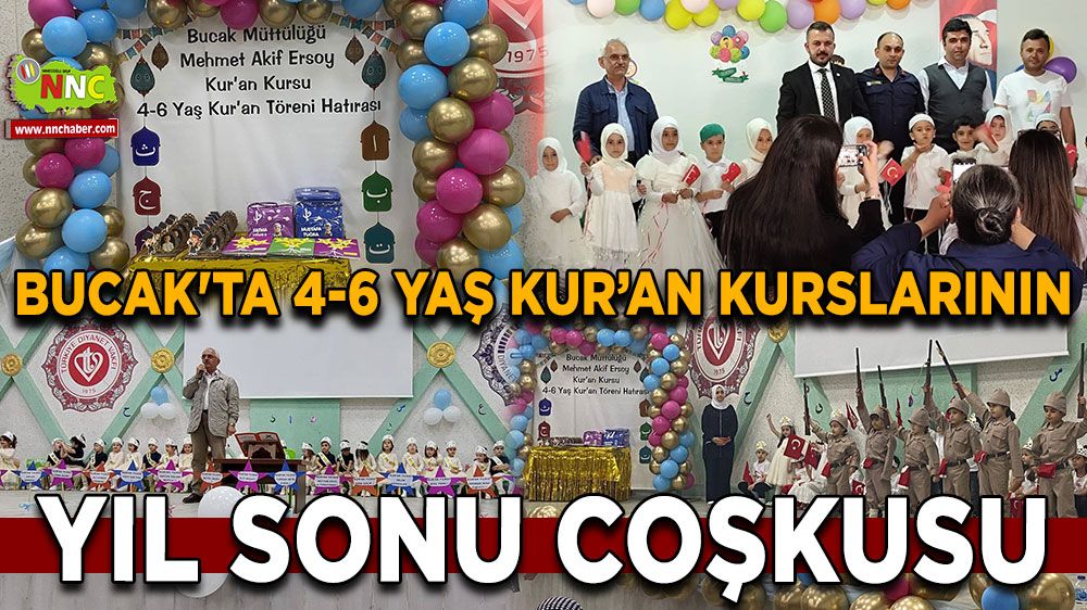 Bucak'ta 4-6 yaş Kur’an Kurslarının yıl sonu coşkusu