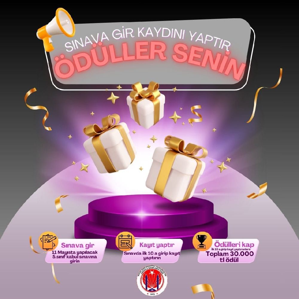 Bucak’ta proje ortaokulu sınavı 30 Bin TL ödül dağıtılacak