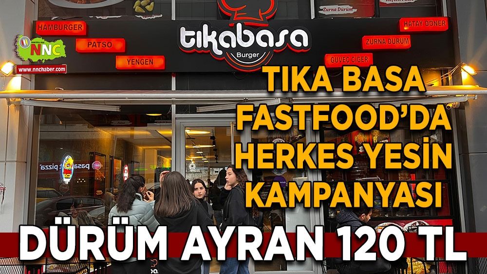 Bucak’ta Tıka Basa Fastfood’dan 120 TL’lik dürüm ayran kampanyası!