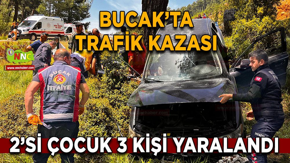 Bucak'ta trafik kazası 2'si çocuk 3 yaralı