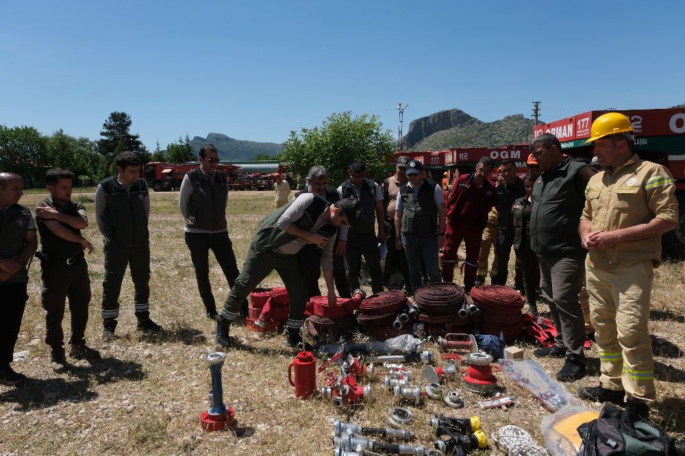 Bucak'ta yangın işbaşı eğitimleriyle sezona hazırlık