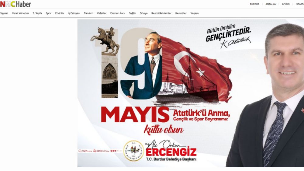 Burdur Belediyesi 19 Mayıs Banner