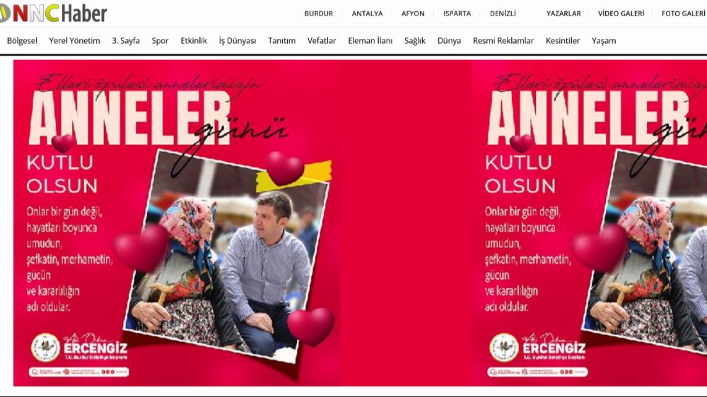 Burdur Belediyesi Anneler Günü Banner