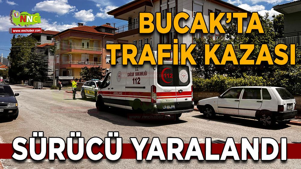 Burdur Bucak'ta motosiklet kazası Sürücü yaralandı
