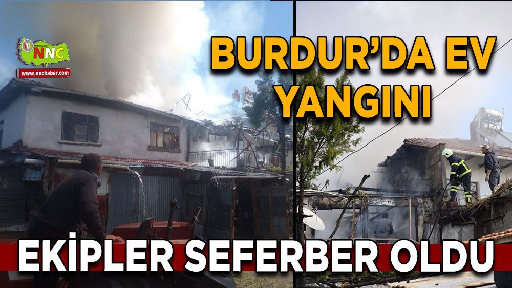 Burdur’da ev yangınında maddi hasar oluştu
