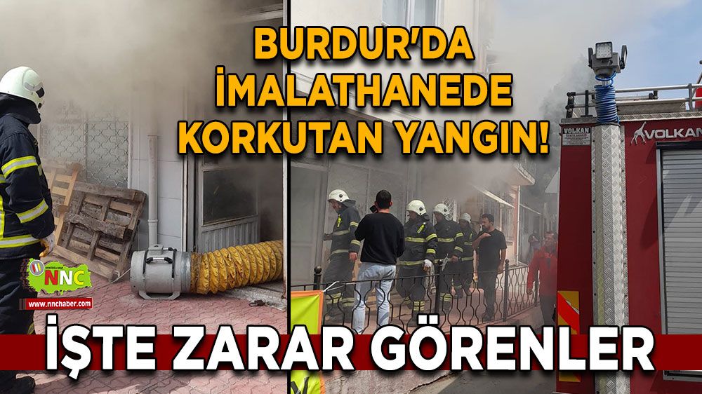 Burdur'da kahve imalathanesinde korkutan yangın!