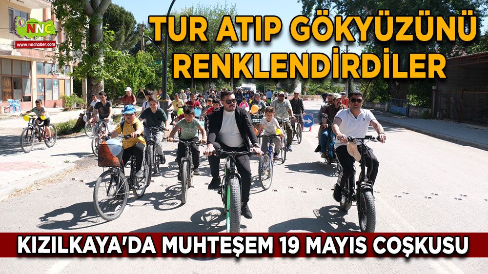 Kızılkaya'da muhteşem 19 Mayıs coşkusu Tur atıp gökyüzünü renklendirdiler
