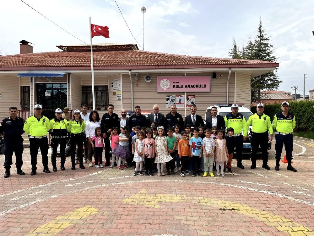 Kulu'da anaokulu öğrencilerine trafik güvenliği eğitimi