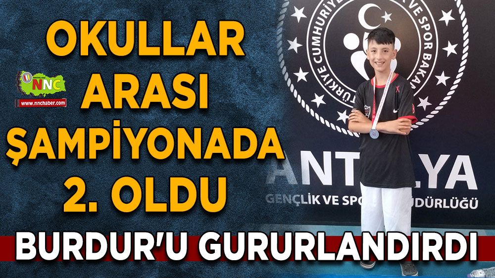 Okullar arası şampiyonada 2. oldu Burdur'u gururlandırdı