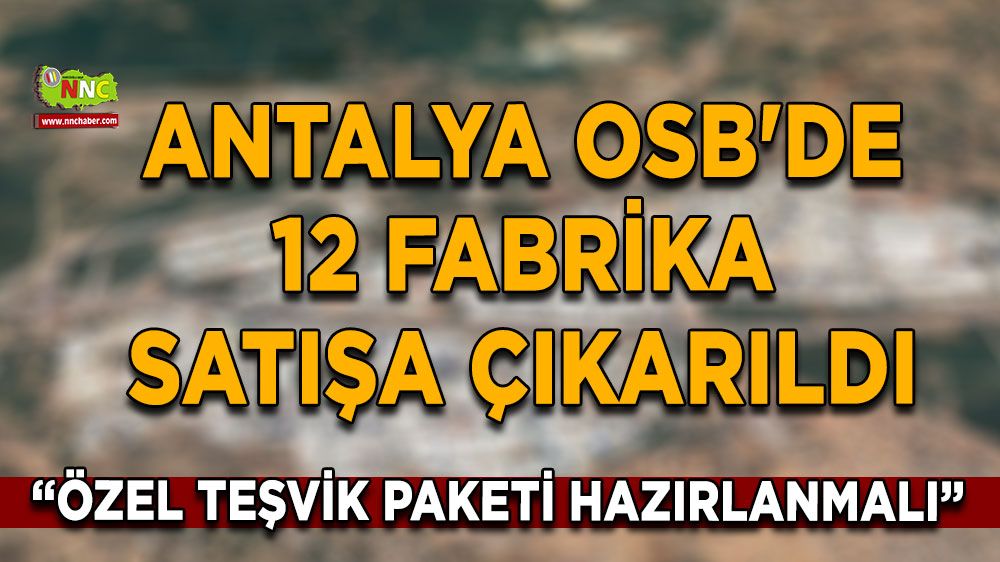 OSB'den satılık ilanları! Antalya OSB'de 12 fabrika satışa çıkarıldı