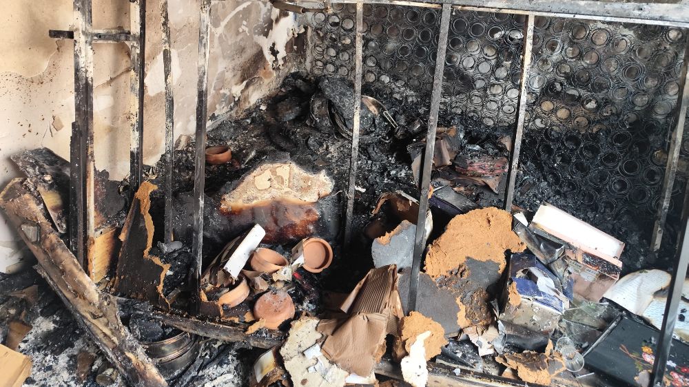 Yangında çakmak doldurma tüpleri patladı: 1 yaralı