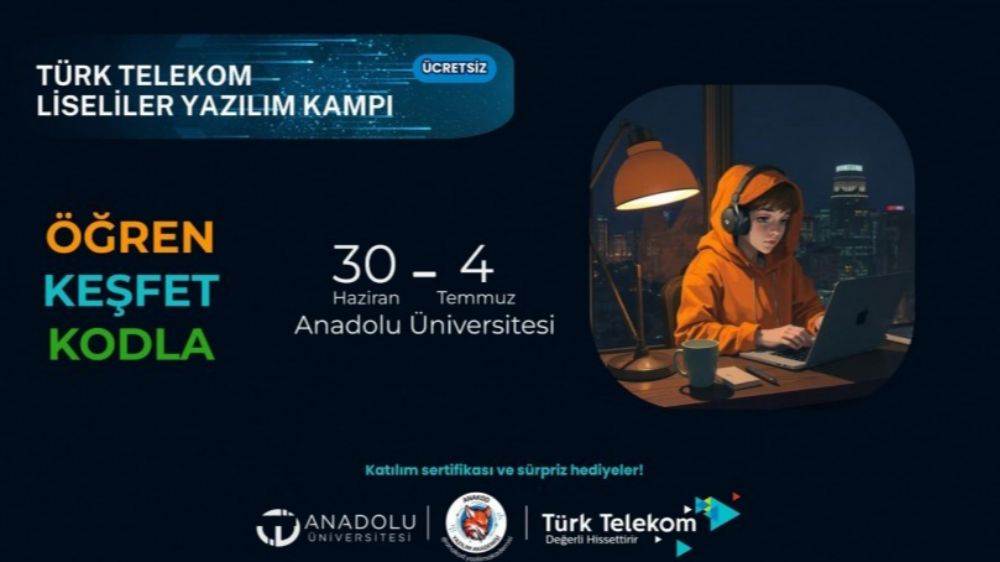 Anadolu Üniversitesi'nden öğrencilere ücretsiz yazılım kampı