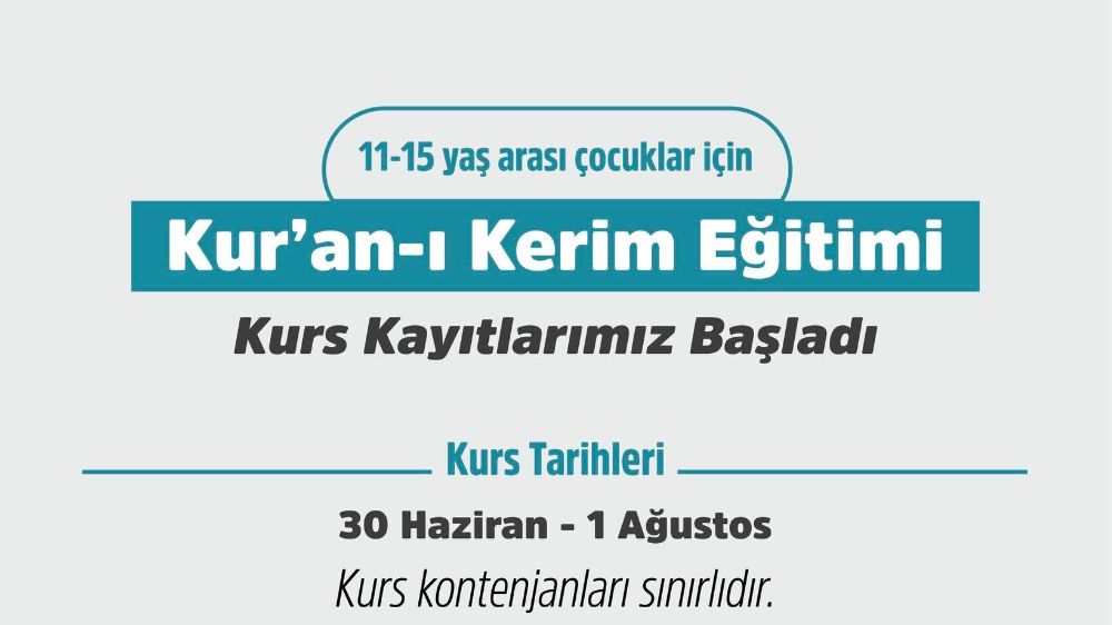 Ankara Keçiören Belediyesi  Yaz Kuran Kursları Düzenliyor 