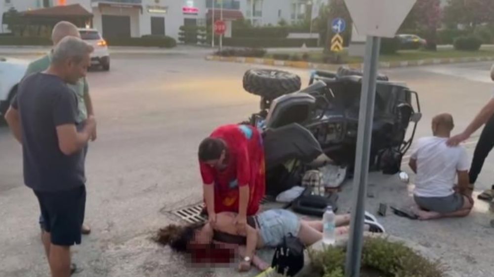 Antalya'da ATV takla attı Alkollü sürücü  1'i ağır 2 yaralı