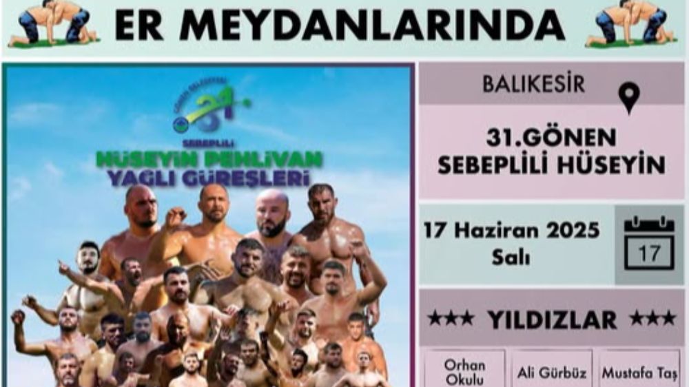 Balıkesir Gönen’de 31. Sebeplili Hüseyin Pehlivan Yağlı Güreşleri Yarın Başpehlivanları Ağırlıyor Başpehlivan kim olur  canlı yayın 