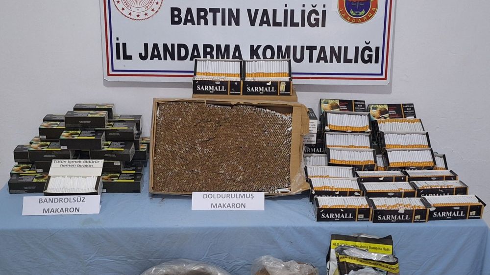 Bartın'da jandarmadan tütün operasyonu