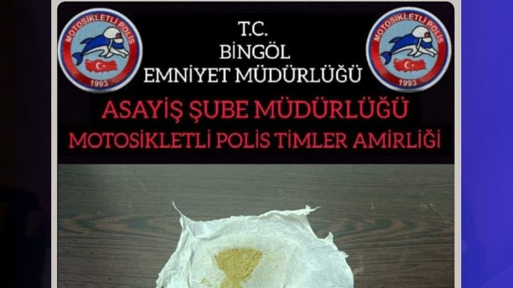 Bingöl'de uyuşturucu operasyonu