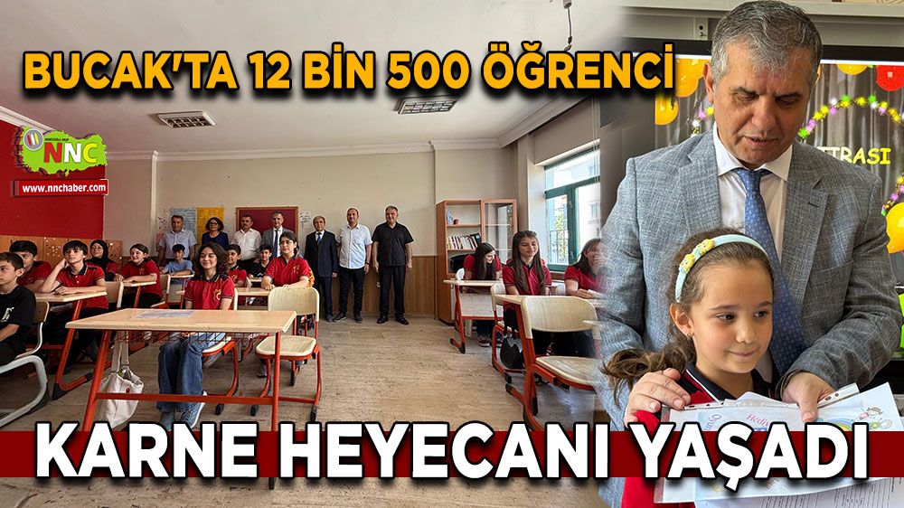 Bucak'ta 12 Bin 500 Öğrenci karne heyecanı yaşadı