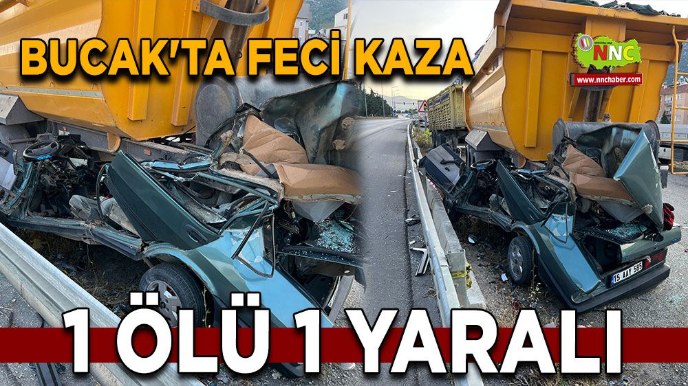 Bucak'ta feci kaza 1 ölü 1 yaralı
