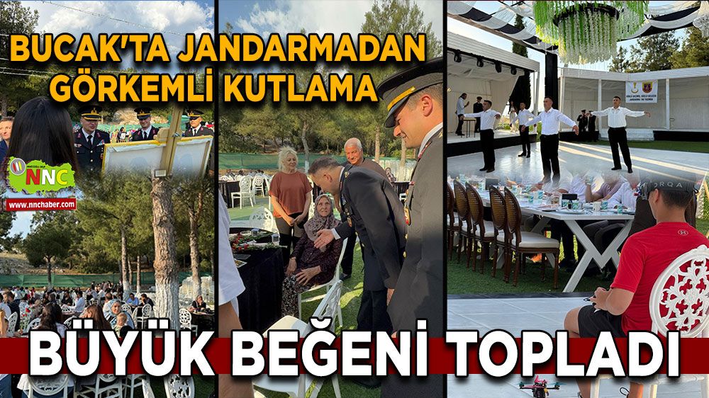 Bucak'ta jandarmadan görkemli kutlama Büyük beğeni topladı