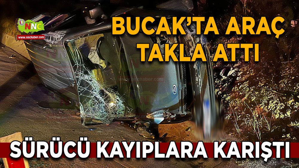 Burdur Antalya yolunda araç takla attı