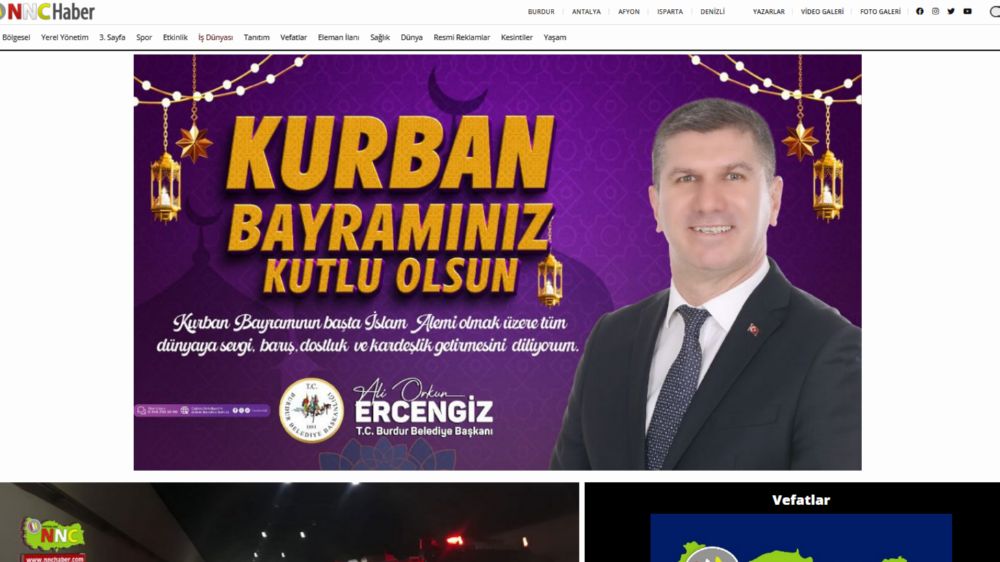 Burdur Belediyesi Kurban Bayramı Banner
